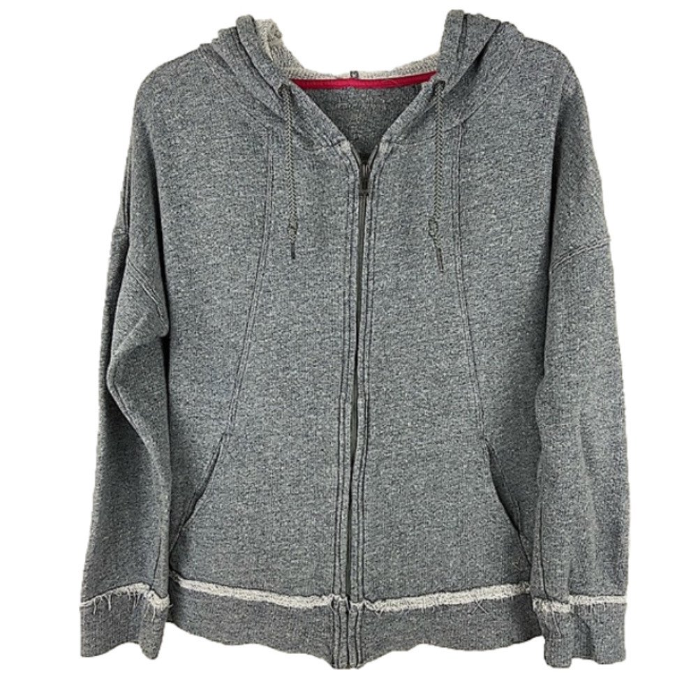 Betsey Johnson Gray Zip-Up Hooded Sweatshirt